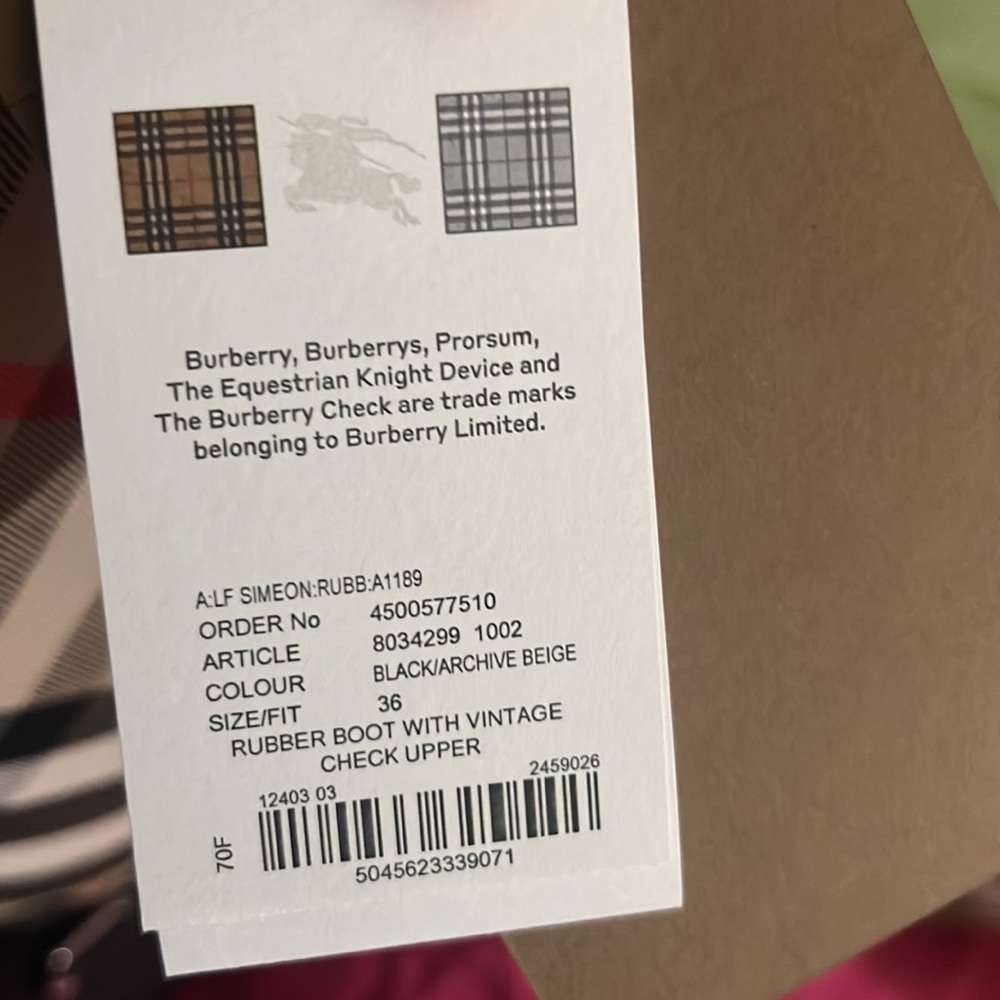 Burberry Rain Boots - Picture 4 of 8